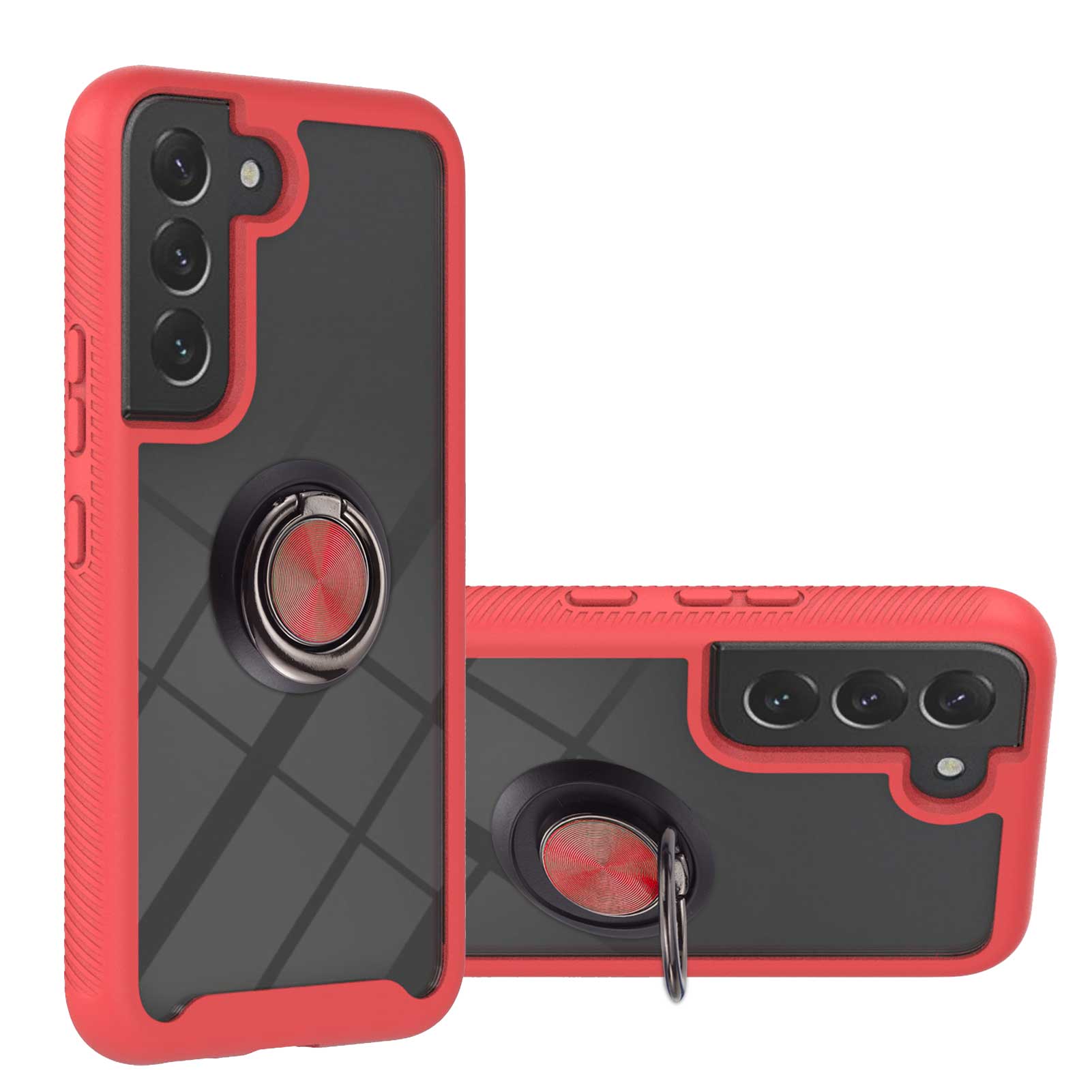 YB PC Series-5 For Samsung Galaxy S23 Transparent Cover with Ring Kickstand PC TPU Detachable 2-in-1 Phone Case YB PC Series-5 For Samsung Galaxy S23 Transparent Cover with Ring Kickstand PC TPU Detachable 2-in-1 Phone Case